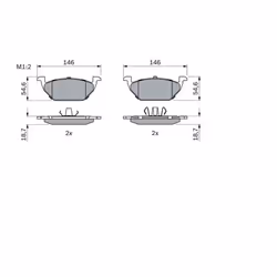 Set di pastiglie freno BOSCH 0 986 424 364, anteriore - Vista aggiuntiva 6