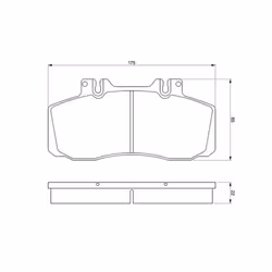 Set di pastiglie freno BOSCH 0 986 468 350, anteriore, posteriore - Vista aggiuntiva 4