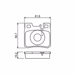 Set di pastiglie freno BOSCH 0 986 490 260, posteriore - Vista aggiuntiva 4