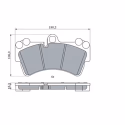 Set di pastiglie freno BOSCH 0 986 424 739, anteriore - Vista aggiuntiva 5