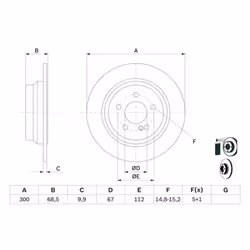 Disco freno BOSCH 0 986 479 041 posteriore, pieno, 1 Pezzo - Vista aggiuntiva 6