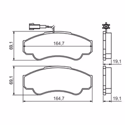 Set di pastiglie freno BOSCH 0 986 424 769, anteriore - Vista aggiuntiva 8