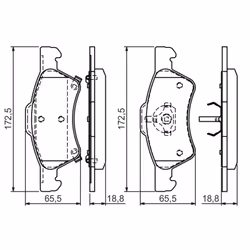 Set di pastiglie freno BOSCH 0 986 424 765, anteriore - Vista aggiuntiva 7
