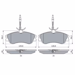 Set di pastiglie freno BOSCH 0 986 424 223, anteriore - Vista aggiuntiva 5