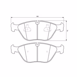 Set di pastiglie freno BOSCH 0 986 424 649, anteriore - Vista aggiuntiva 8