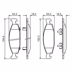 Set di pastiglie freno BOSCH 0 986 424 666, anteriore - Vista aggiuntiva 8