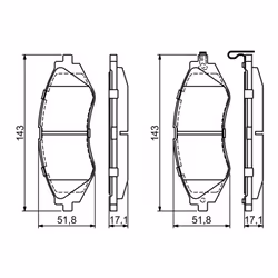 Set di pastiglie freno BOSCH 0 986 424 474, anteriore - Vista aggiuntiva 7