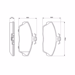 Set di pastiglie freno BOSCH 0 986 424 566, anteriore - Vista aggiuntiva 5