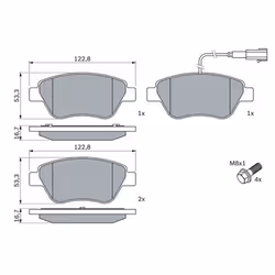 Set di pastiglie freno BOSCH 0 986 424 597, anteriore - Vista aggiuntiva 5