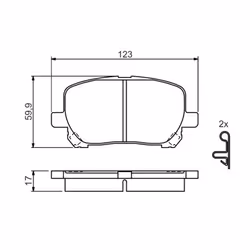 Set di pastiglie freno BOSCH 0 986 424 761, anteriore - Vista aggiuntiva 7