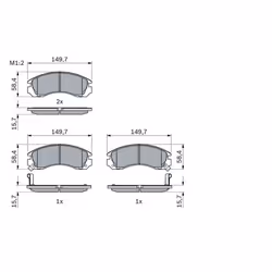 Set di pastiglie freno BOSCH 0 986 424 523, anteriore - Vista aggiuntiva 6