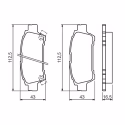 Set di pastiglie freno BOSCH 0 986 424 762, posteriore - Vista aggiuntiva 7