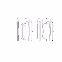 Set di pastiglie freno BOSCH 0 986 461 131, posteriore - Vista aggiuntiva 6