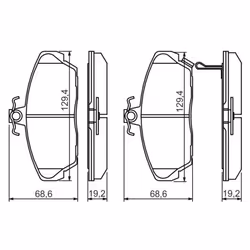 Set di pastiglie freno BOSCH 0 986 424 214, anteriore - Vista aggiuntiva 6