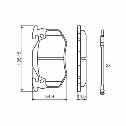 Set di pastiglie freno BOSCH 0 986 466 346, anteriore - Vista aggiuntiva 7
