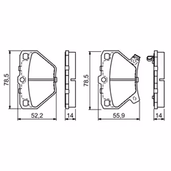 Set di pastiglie freno BOSCH 0 986 424 630, posteriore - Vista aggiuntiva 8