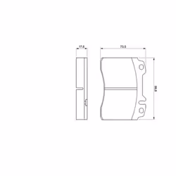 Set di pastiglie freno BOSCH 0 986 460 966, anteriore - Vista aggiuntiva 5