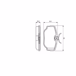 Set di pastiglie freno BOSCH 0 986 424 564, posteriore - Vista aggiuntiva 8