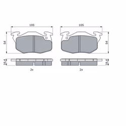 Set di pastiglie freno BOSCH 0 986 460 983, anteriore - Vista aggiuntiva 5