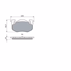 Set di pastiglie freno BOSCH 0 986 460 970, posteriore - Vista aggiuntiva 5
