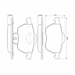 Set di pastiglie freno BOSCH 0 986 424 460, anteriore - Vista aggiuntiva 4