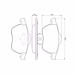 Set di pastiglie freno BOSCH 0 986 424 481, anteriore - Vista aggiuntiva 4