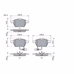 Set di pastiglie freno BOSCH 0 986 424 482, anteriore - Vista aggiuntiva 5