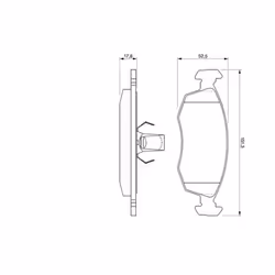 Set di pastiglie freno BOSCH 0 986 424 554, anteriore - Vista aggiuntiva 6