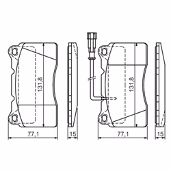 Set di pastiglie freno BOSCH 0 986 424 577, anteriore - Vista aggiuntiva 6