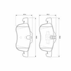 Set di pastiglie freno BOSCH 0 986 424 758, anteriore - Vista aggiuntiva 7
