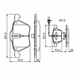 Set di pastiglie freno BOSCH 0 986 424 777, anteriore - Vista aggiuntiva 7