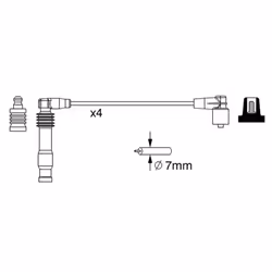 Set di cavi d'accensione BOSCH 0 986 357 228 - Vista aggiuntiva 5