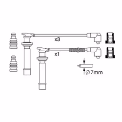 Set di cavi d'accensione BOSCH 0 986 357 239 - Vista aggiuntiva 6