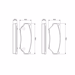 Set di pastiglie freno BOSCH 0 986 424 251, anteriore - Vista aggiuntiva 5
