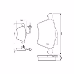 Set di pastiglie freno BOSCH 0 986 424 780, anteriore - Vista aggiuntiva 7