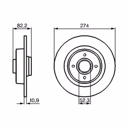 Disco freno BOSCH 0 986 479 108 posteriore, pieno, 1 Pezzo - Vista aggiuntiva 5