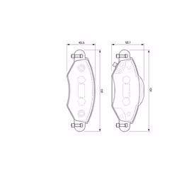 Set di pastiglie freno BOSCH 0 986 424 788, anteriore - Vista aggiuntiva 7