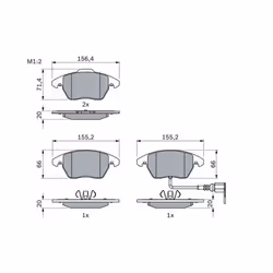 Set di pastiglie freno BOSCH 0 986 424 797, anteriore - Vista aggiuntiva 4