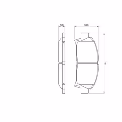 Set di pastiglie freno BOSCH 0 986 424 799, anteriore - Vista aggiuntiva 5