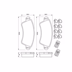 Set di pastiglie freno BOSCH 0 986 424 801, anteriore - Vista aggiuntiva 4