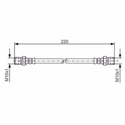 Filettatura interna 2 [mm]: M10x1. Filettatura interna [mm]: M10x1. Indice: 1 987 476 090. Lunghezza [mm]: 180. Numero del Pr ...