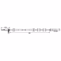 Sensore, velocità ruota BOSCH 0 265 007 883 - Vista aggiuntiva 7