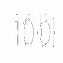 Set di pastiglie freno BOSCH 0 986 424 804, anteriore - Vista aggiuntiva 6
