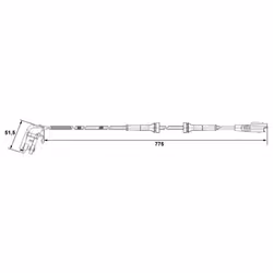 Sensore, velocità ruota BOSCH 0 265 007 779 - Vista aggiuntiva 7