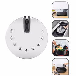 Tefal Ingenio L9829802 coperchio per pentola Rotondo Nero, Acciaio inox