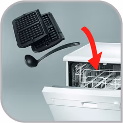 Tefal XA7248 Alluminio Piastra per waffle - Vista aggiuntiva 6