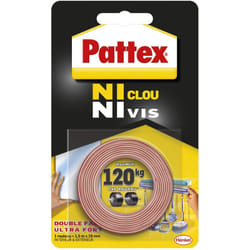 Pattex - Ni Clou Ni Vis - Adesivo di fissaggio, 120 kg, 19 mm x 1.5 m