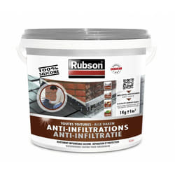 Rubson - Rivestimento liquido antiperdite per tetti piani e inclinati, grigio 1 kg