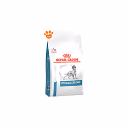 ROYAL CANIN® HYPOALLERGENIC secco è un alimento dietetico completo per cani destinato alla riduzione di intolleranze a ingred ...