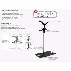 ITB ER038252 Supporti a parete per TV 165,1 cm (65") Pavimento Nero - Vista aggiuntiva 4